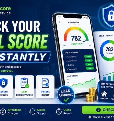 Civil Score Check Service your credit/CIBIL score instantly with secure